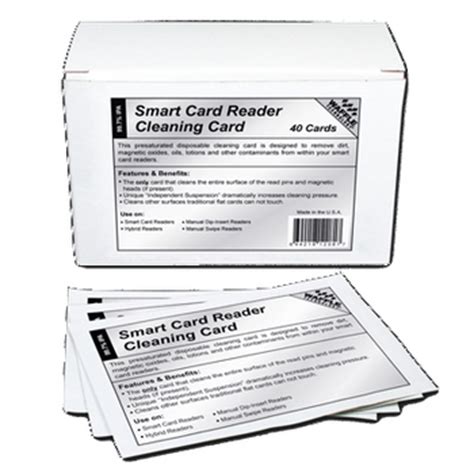 print media waffletechnology smart card reader cleaning card 40 box|waffletechnology cleaning card.